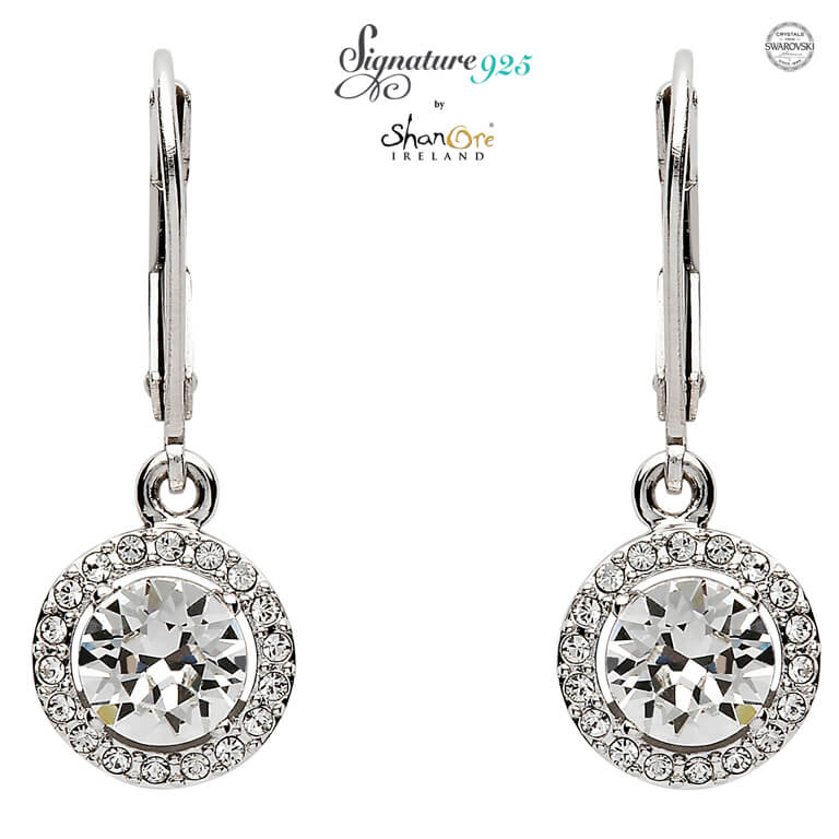 sterling silver round earrings