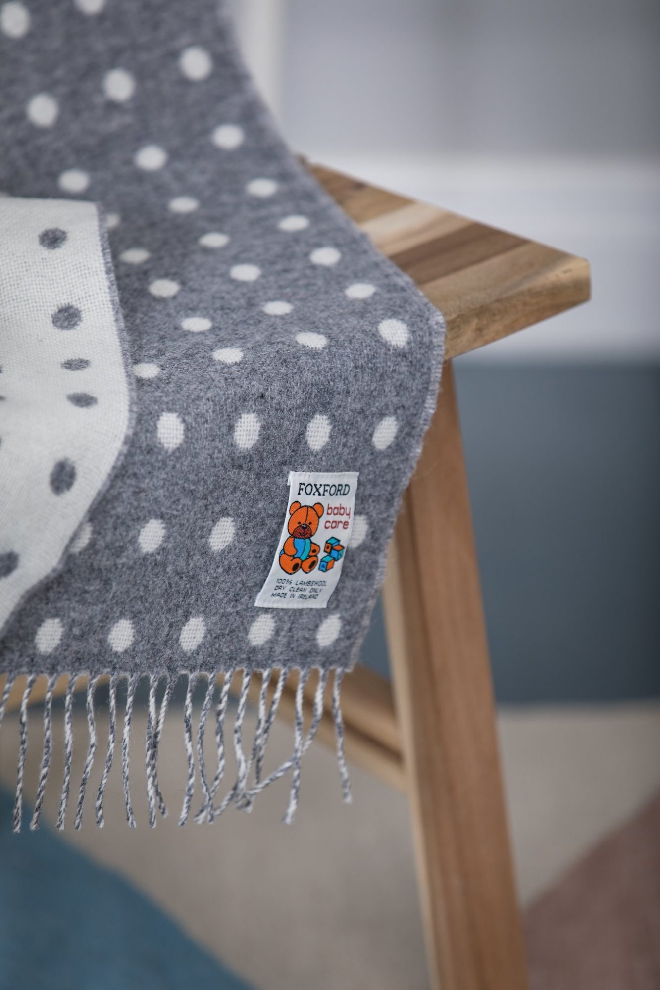 Foxford Gray Spot Baby Blanket 3529/J9 Skellig Gift Store