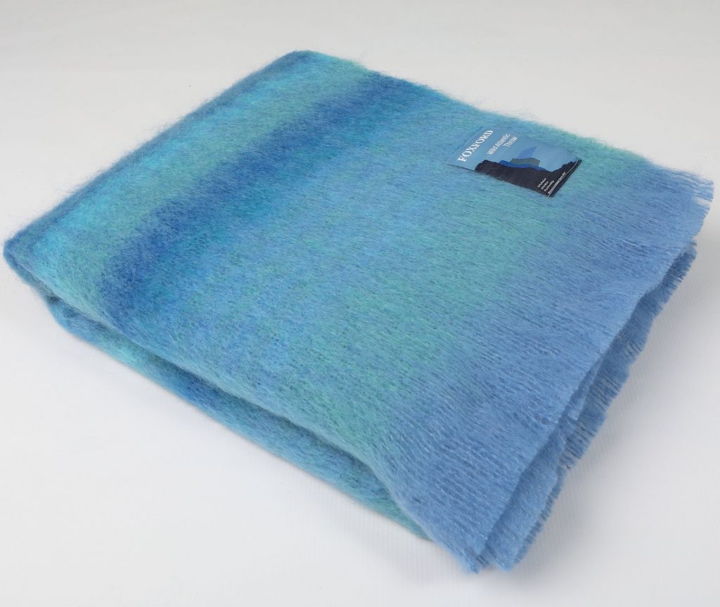 ;Foxford Wild Atlantic Way Mohair Blanket throw 4145/a1 Skellig Gift