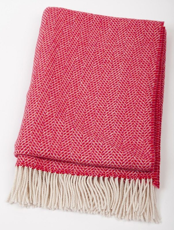 John Hanly Red Cashmere Blanket 1406 Skellig Gift store