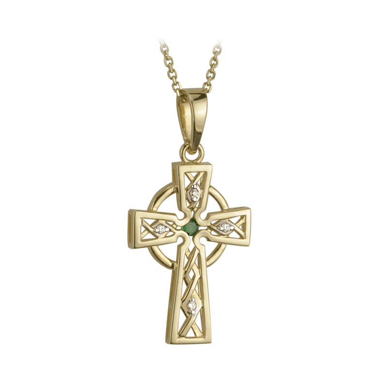 14k celtic cross