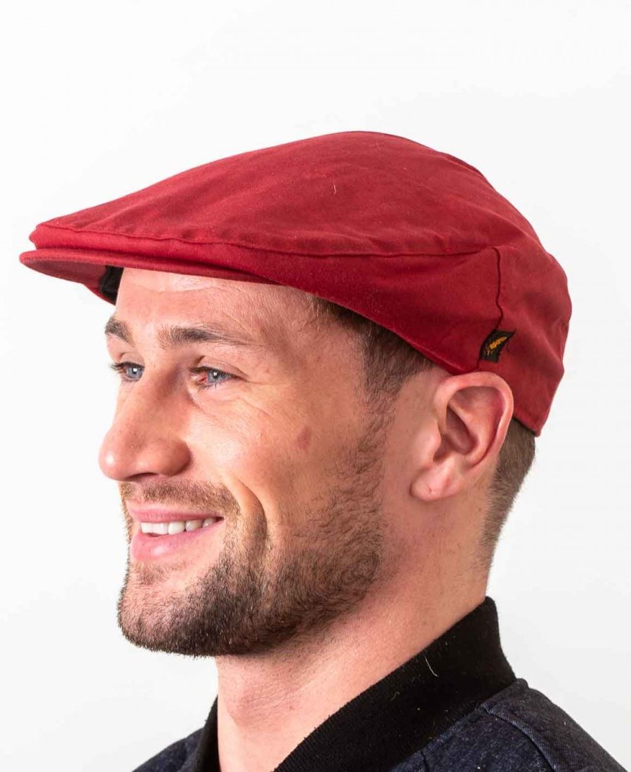 Wax Red Flat Cap Hatman Of Ireland Skellig Gift Store