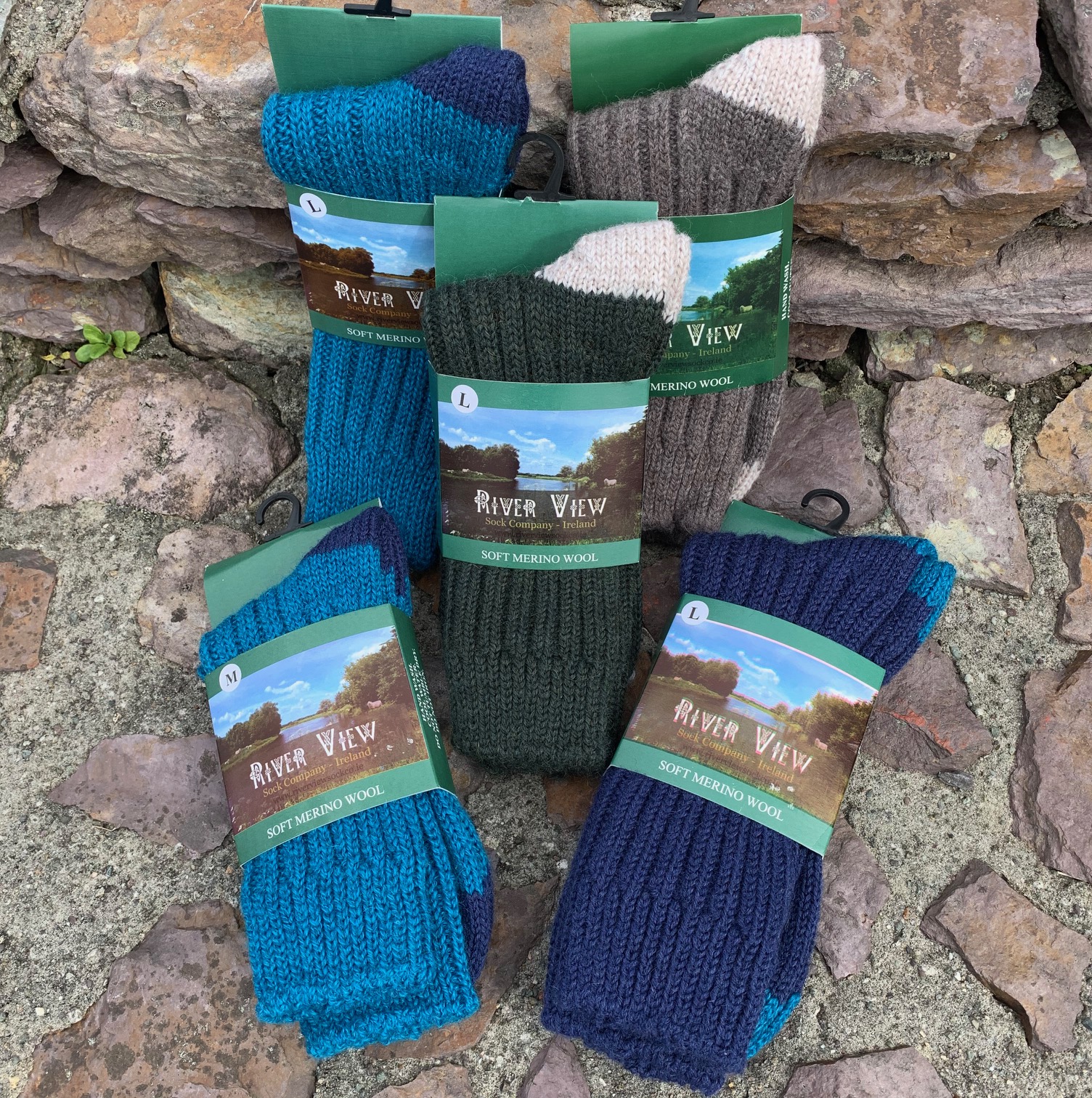 Irish Merino Wool Socks 2 Colours Skellig Gift Store